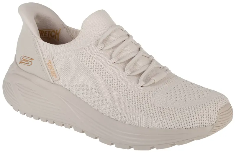 Skechers Slip-Ins: Bobs Sparrow 2.0 - Lucky Run 117620-OFWT, Damskie, Białe, buty sneakers, tkanina, rozmiar: 36,5