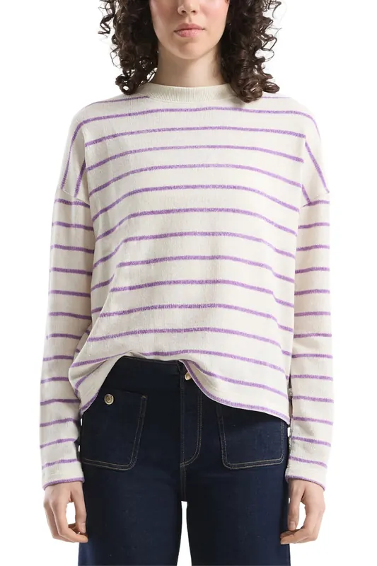 s.Oliver -qs Pullover Offwhite Maat: M | Longsleeves Outlet | Dames | Wit