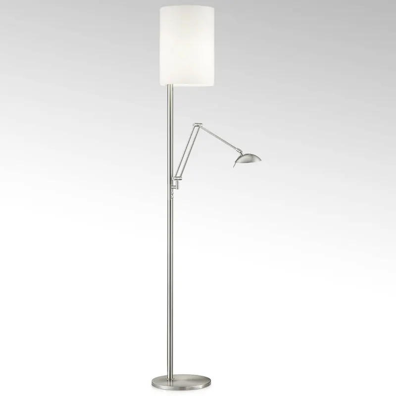 Lampa stojąca LED Nola, matowy nikiel