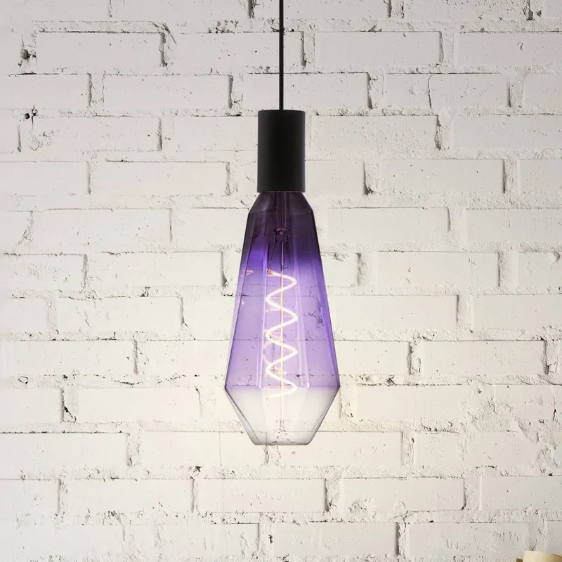 Żarówka LED E27 4W T100 1,800K Filament fioletowy ściemniany