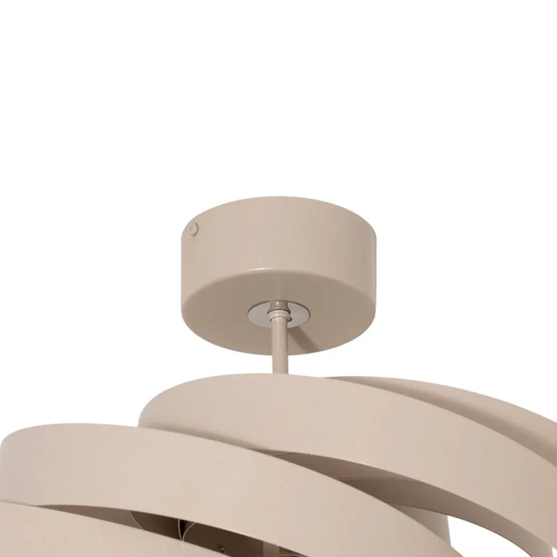 Lampa sufitowa Vento, beżowa, Ø 50 cm