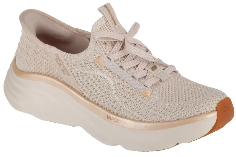 Skechers Slip-Ins: D'lux Vapor - Evening Glow 150584-NTGD, Damskie, Beżowe, buty sneakers, tkanina, rozmiar: 41