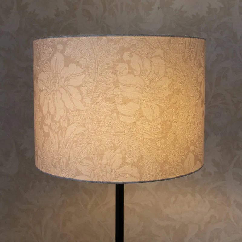 Lampa stojąca Amy, beżowo-czarna, wysokość 150 cm, tekstylna, E27